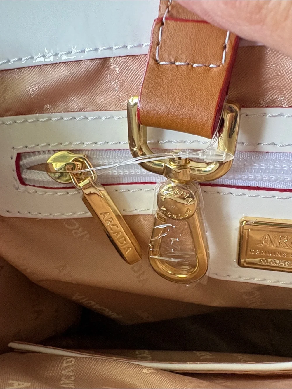 White Arcadia Leather bag
